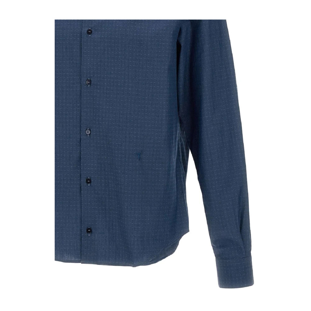 Trussardi Lange mouwen overhemd Blue Heren