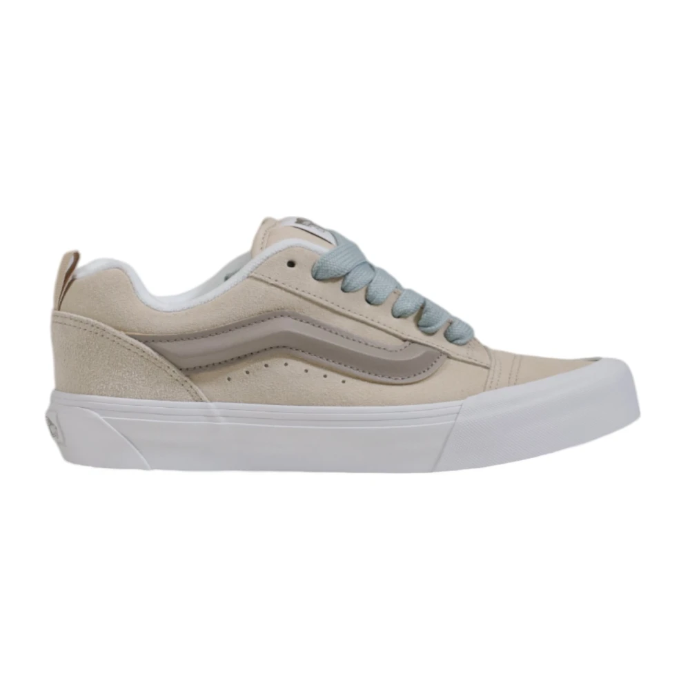 Vans Women's Beige Leather Sneakers With Rubber Sole