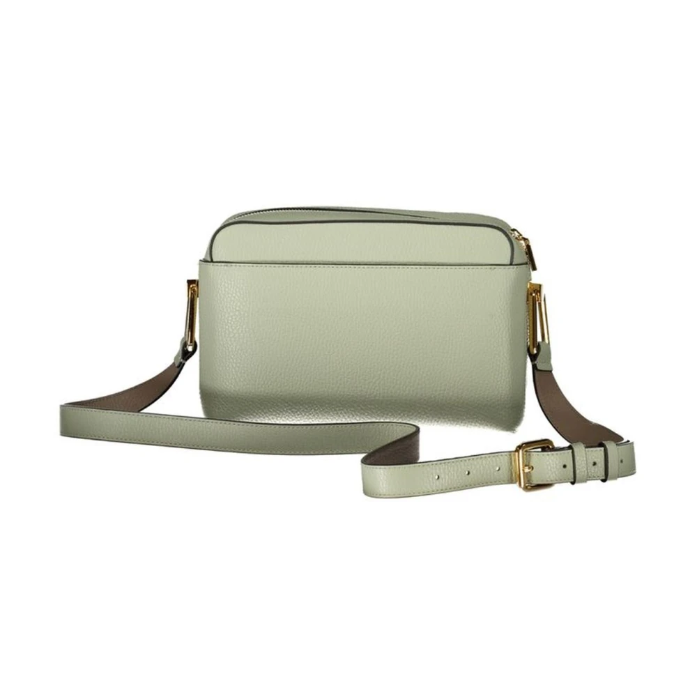 Coccinelle Groene leren schoudertas met zakken Green Dames