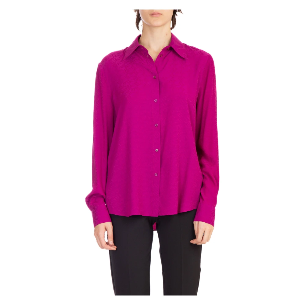 Pinko VIB Smorzare Shirt in Trendy Stijl Purple Dames