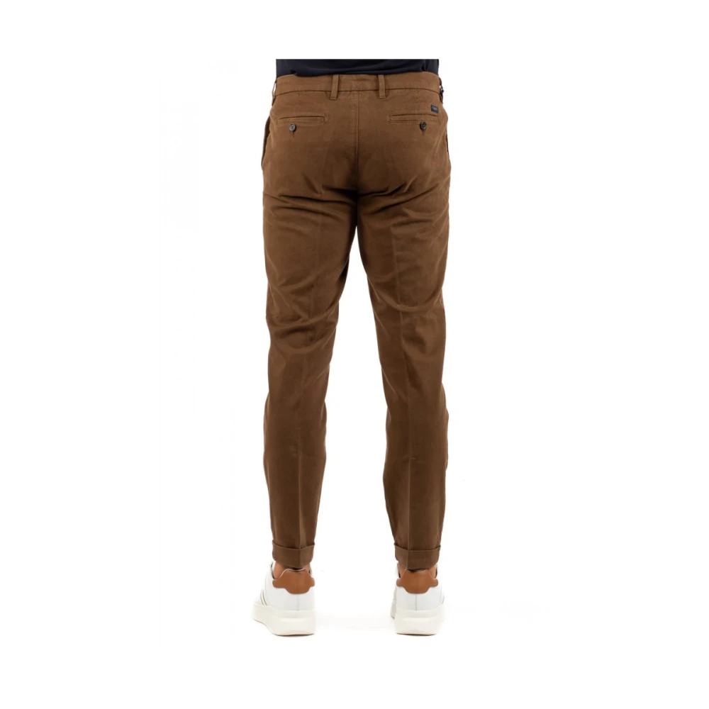 Fay Heren Casual Broek Brown Heren