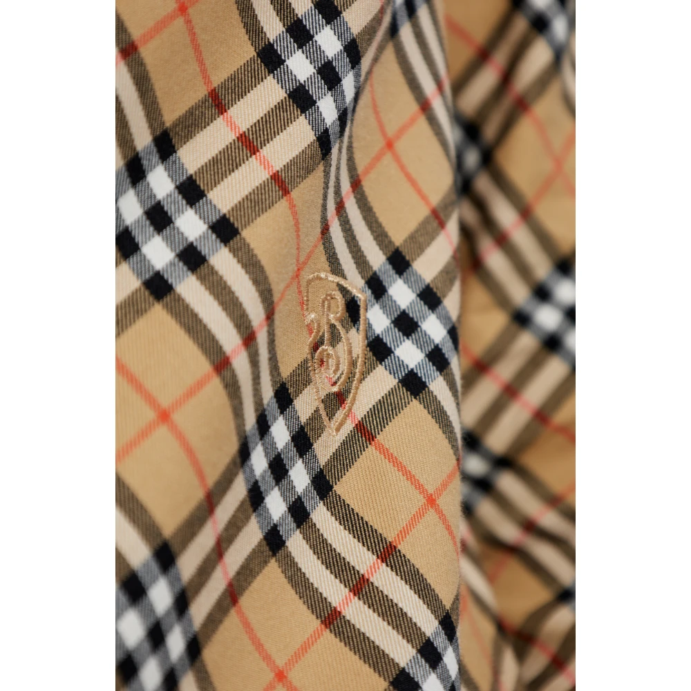 Burberry Overhemd met ruitpatroon Beige Dames
