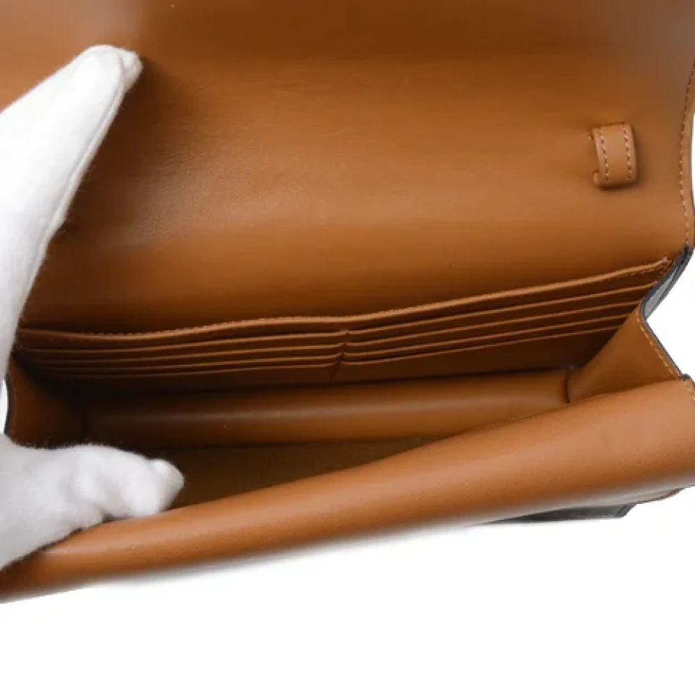 Celine Vintage Pre-owned Fabric handbags Brown Dames