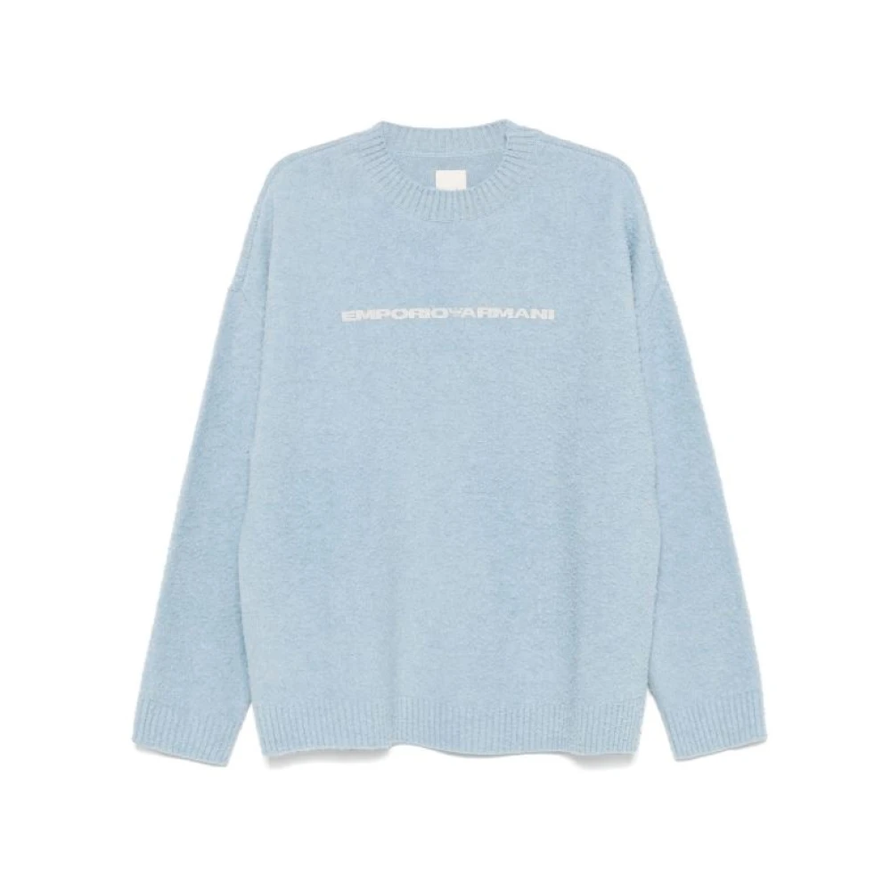 Emporio Armani Stijlvolle Sweaters Collectie Blue Heren