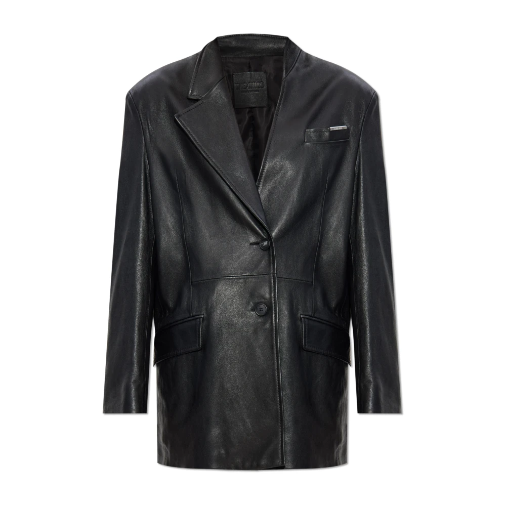 The Attico Women's Black Leather Jacket
