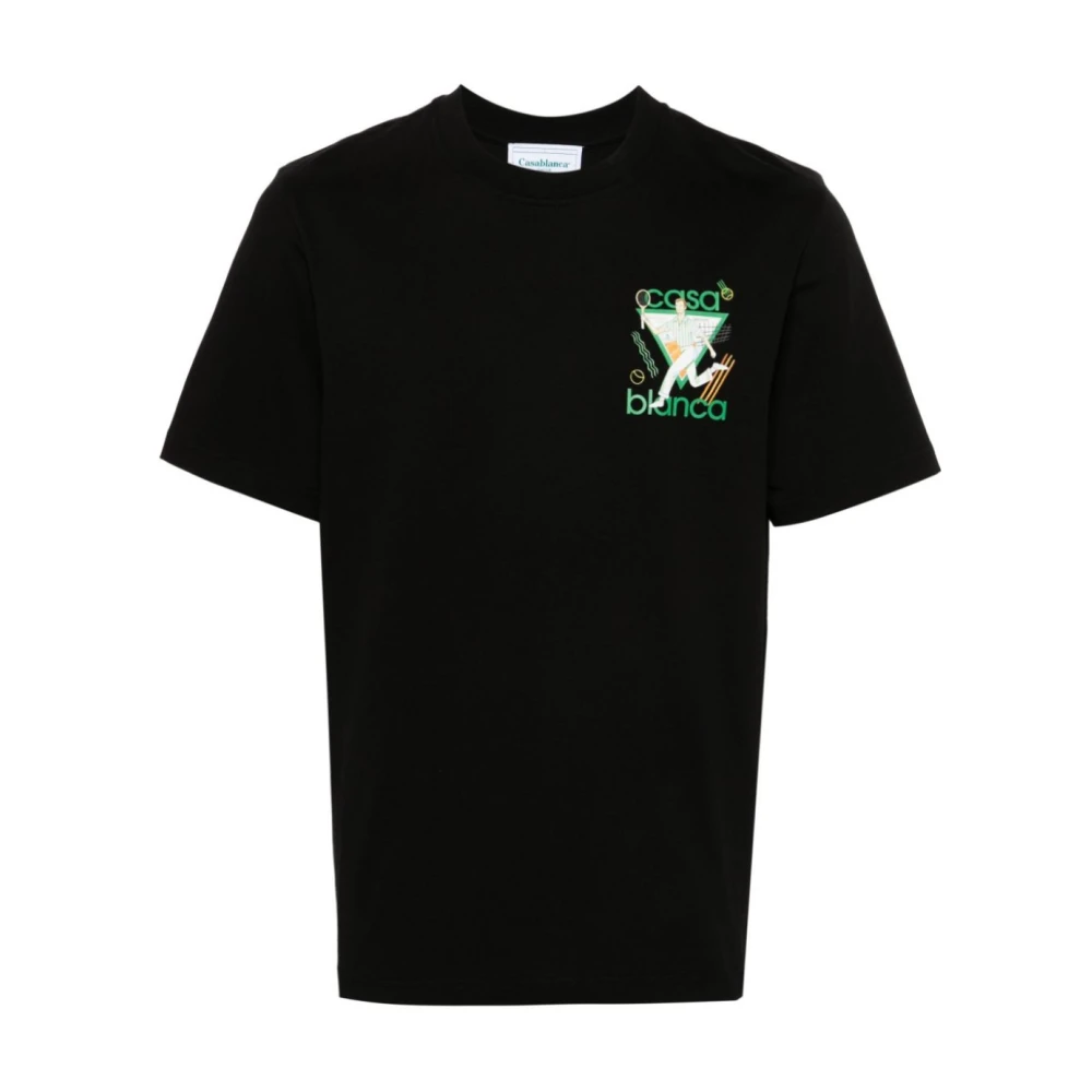 Casablanca Uniek Print T-Shirt voor Mannen Black Heren