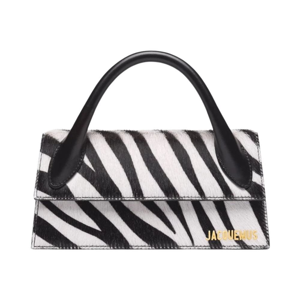 Jacquemus Lange Crossbody Tas Zwart Wit Zebra Black Dames