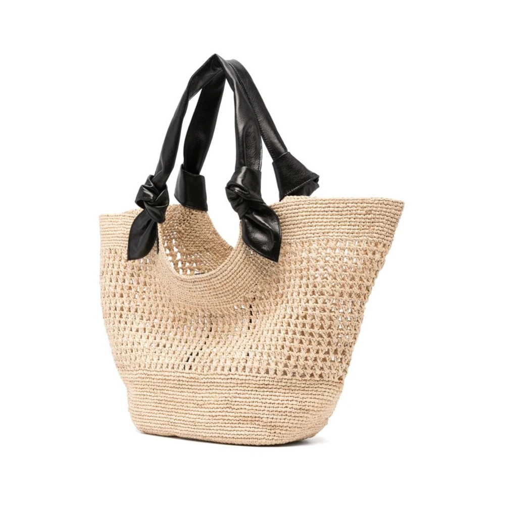 Hereu Beige Tie-Top Schoudertas Beige Dames