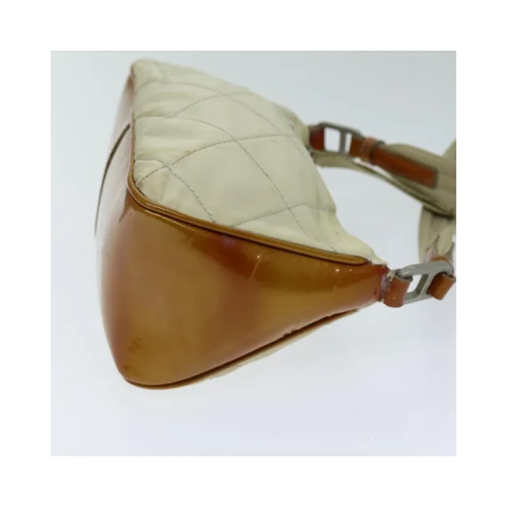 Prada Vintage Pre-owned Nylon prada-bags Beige Dames
