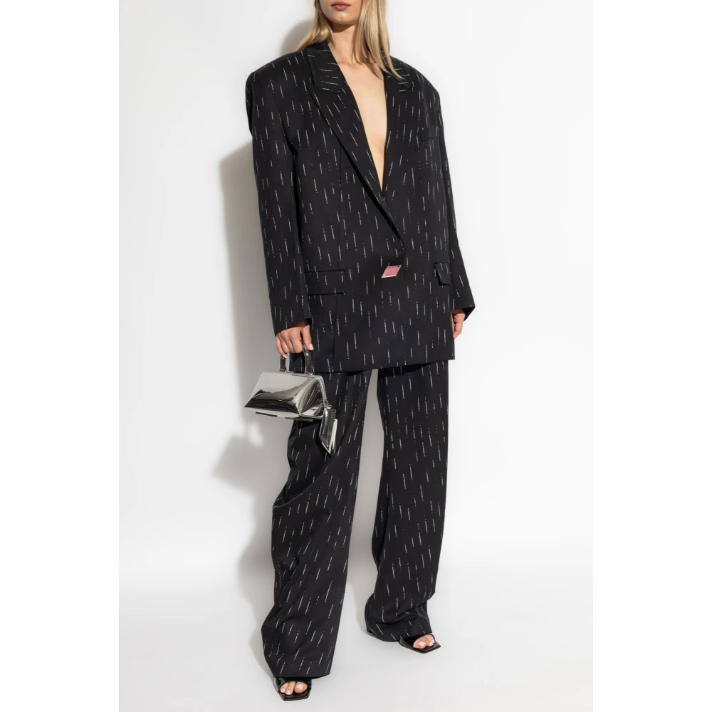 The Attico Wollen broek Black Dames