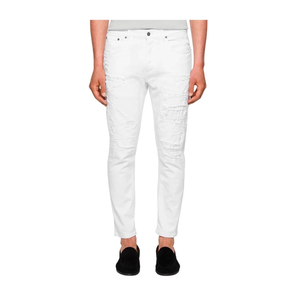 Dondup Moderne Slim Fit Carrot Jeans White Heren
