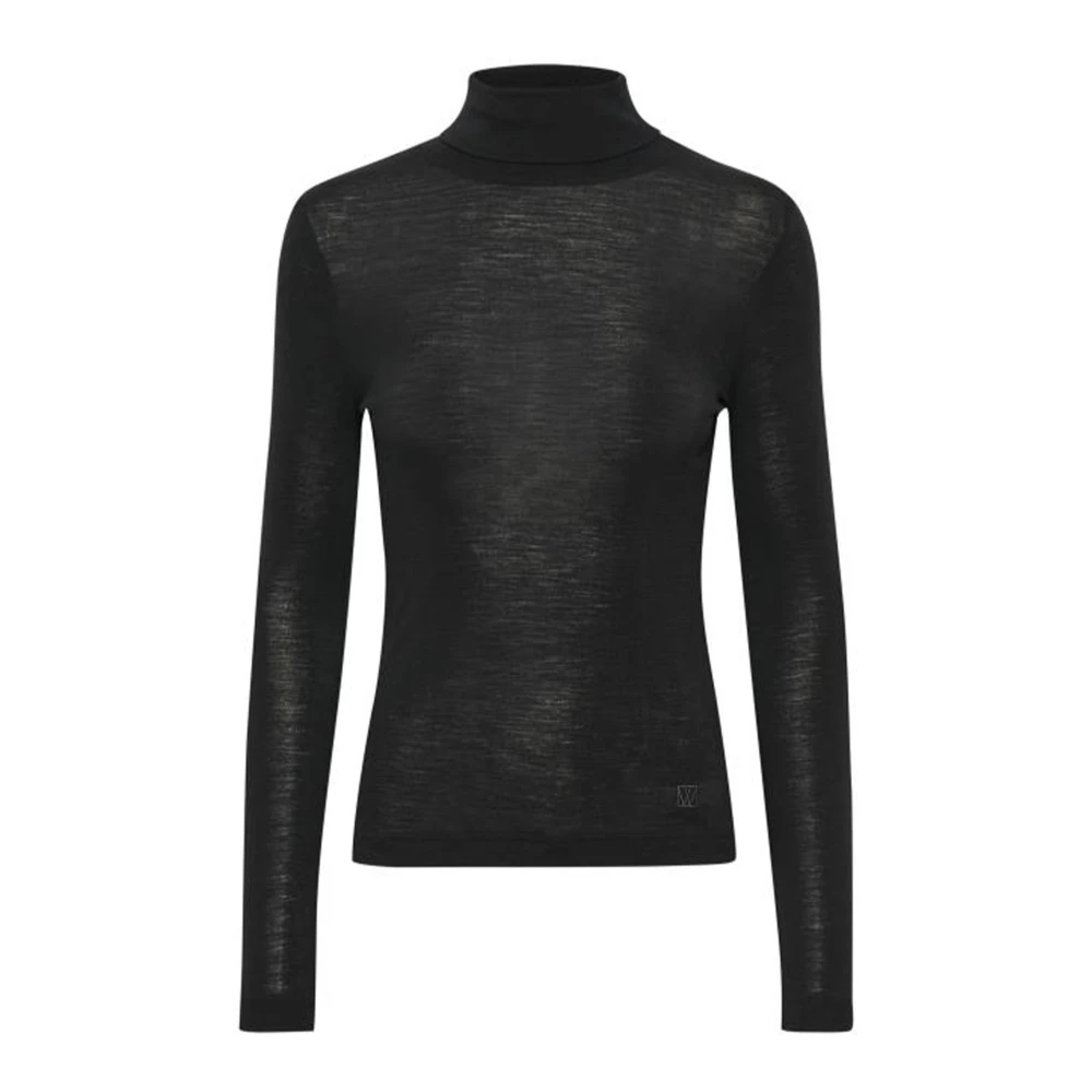 Inwear Black Turtlenecks, Female, M, Rollneck Top Long Sleeve