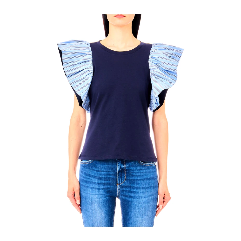 Liu Jo Blauwe T-shirts en Polos Blue Dames