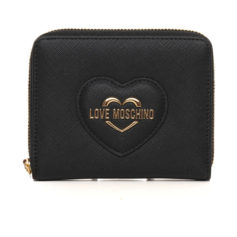 Love Moschino Compacte portemonnee met meerdere vakken Black Dames