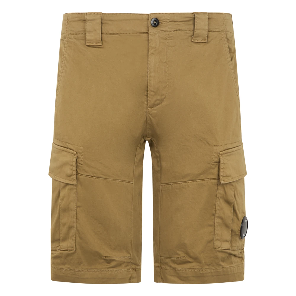 C.p. Company Men's Beige Cargo Shorts With Pockets