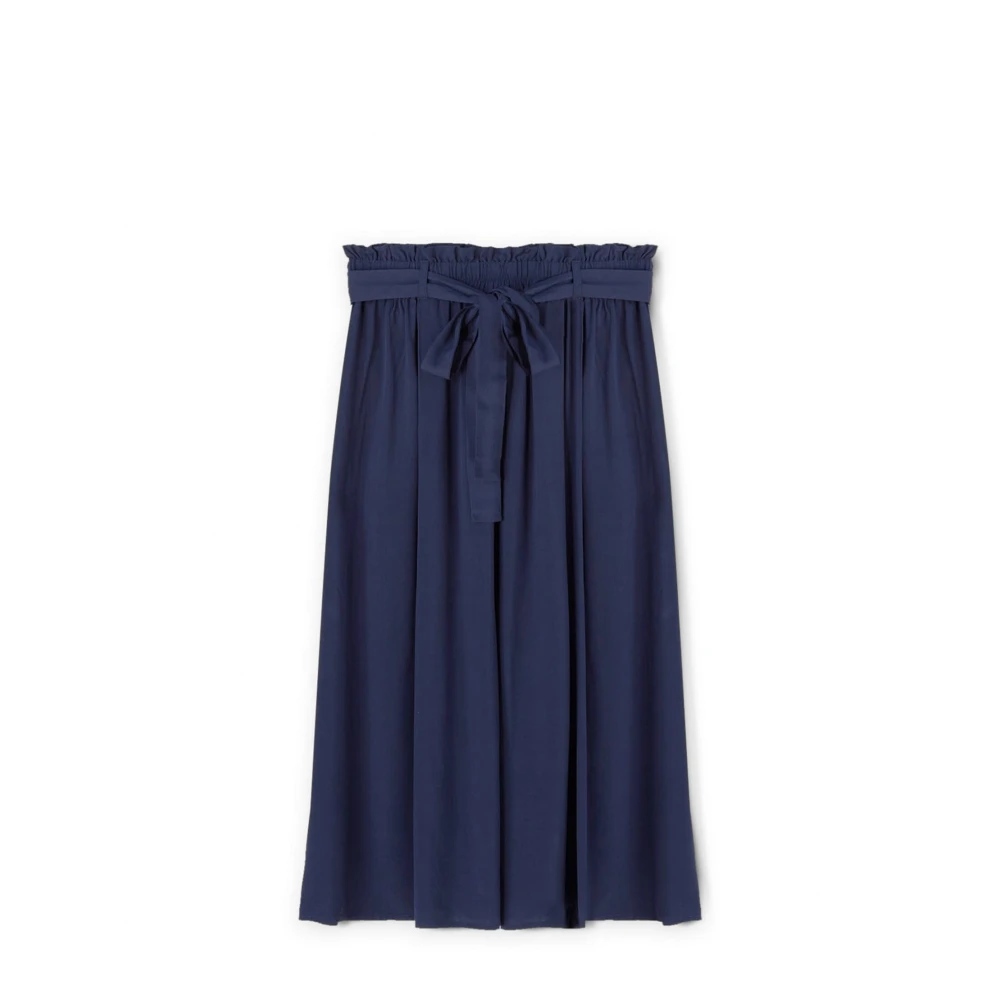Motivi Flowing Midi Rok met Sjerp Blue Dames