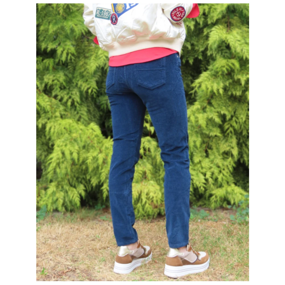Denim Studio Maisie Corduroy Broek Blauwe Schemering Blue Dames