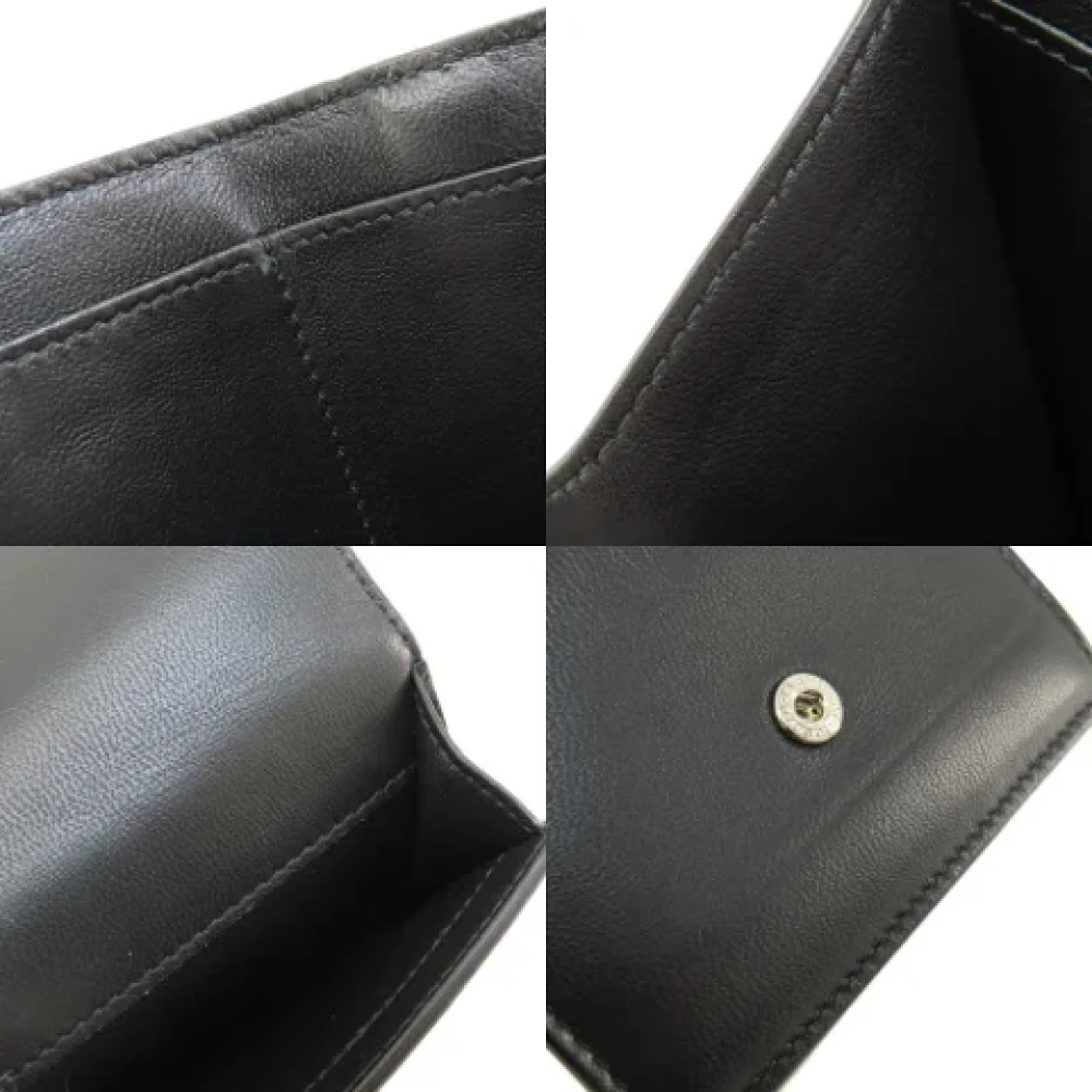 Bvlgari Vintage Pre-owned Leather wallets Black Dames