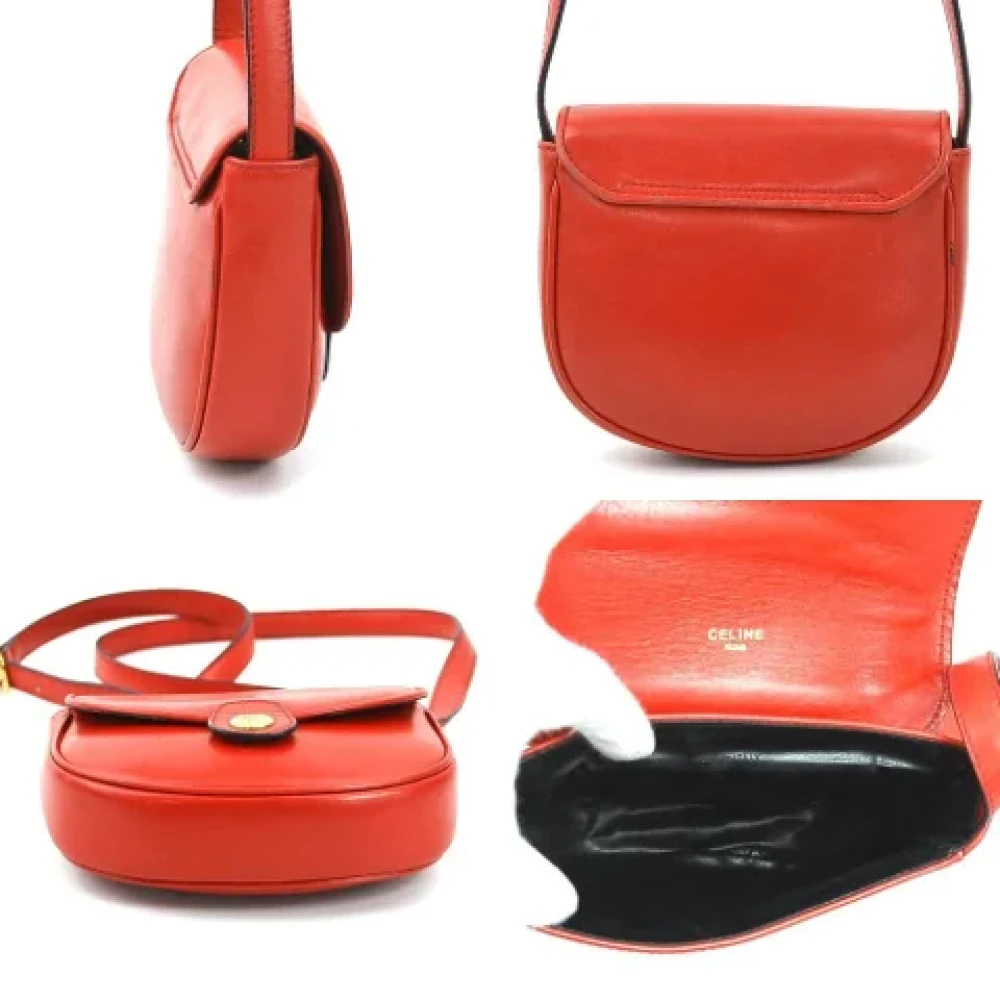 Celine Vintage Pre-owned Leather celine-bags Red Dames