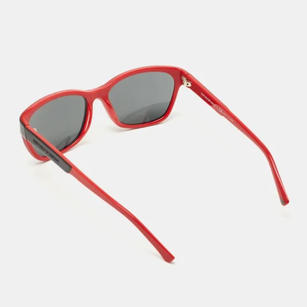 Armani Pre-owned Acetate sunglasses Red Dames