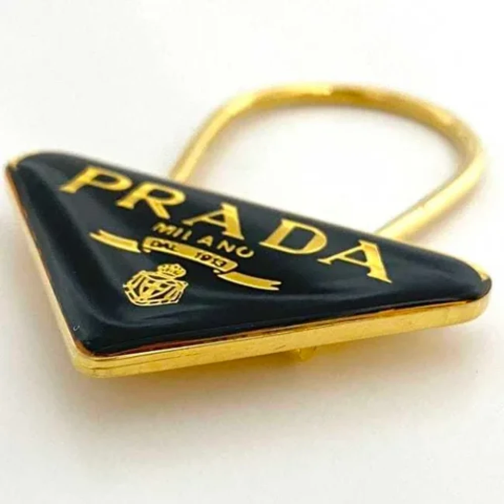 Prada Vintage Pre-owned Fabric key-holders Yellow Dames