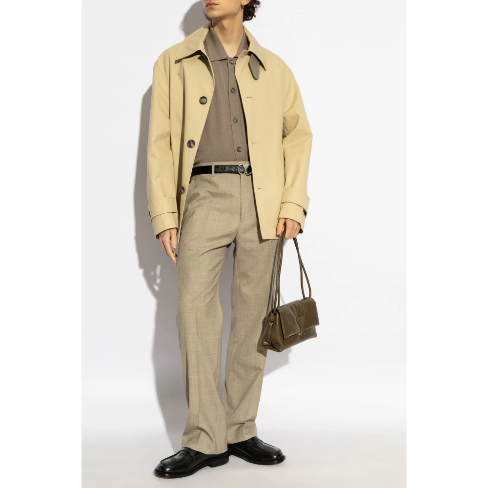 Ami Paris Wollen Vest Brown Heren