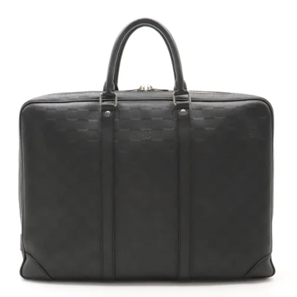 Louis Vuitton Vintage Pre-owned Leather briefcases Black Dames