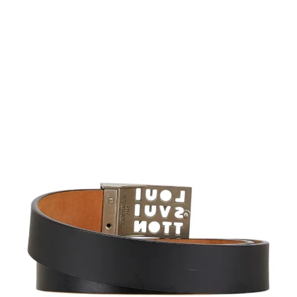 Louis Vuitton Vintage Pre-owned Leather belts Black Dames
