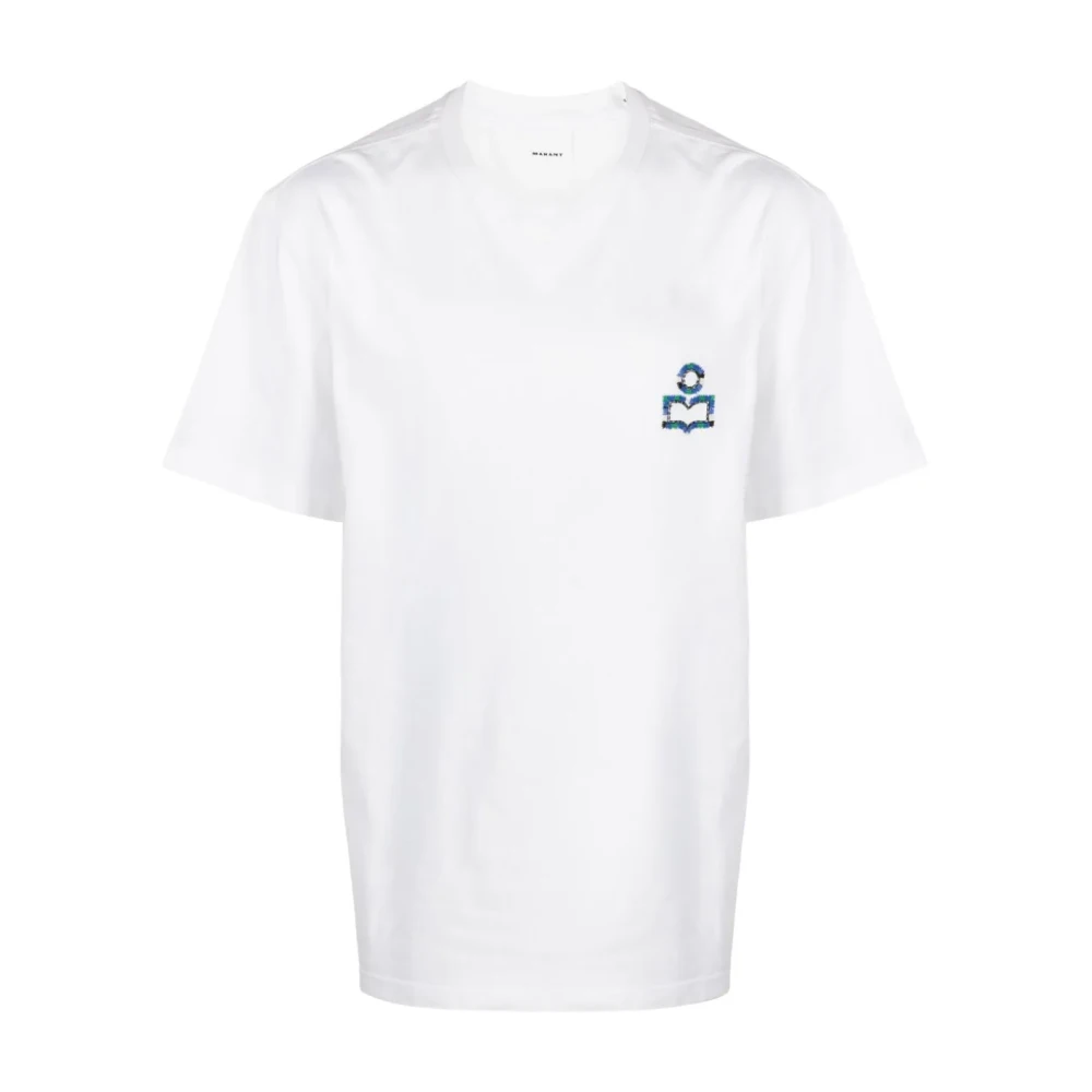 Isabel marant Hugo Logo Geborduurd T-shirt White Heren