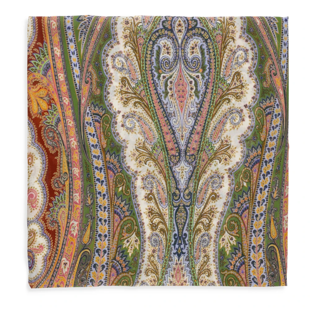 ETRO Paisley Print Kasjmier Zijden Sjaal Vrouw Multicolor Dames