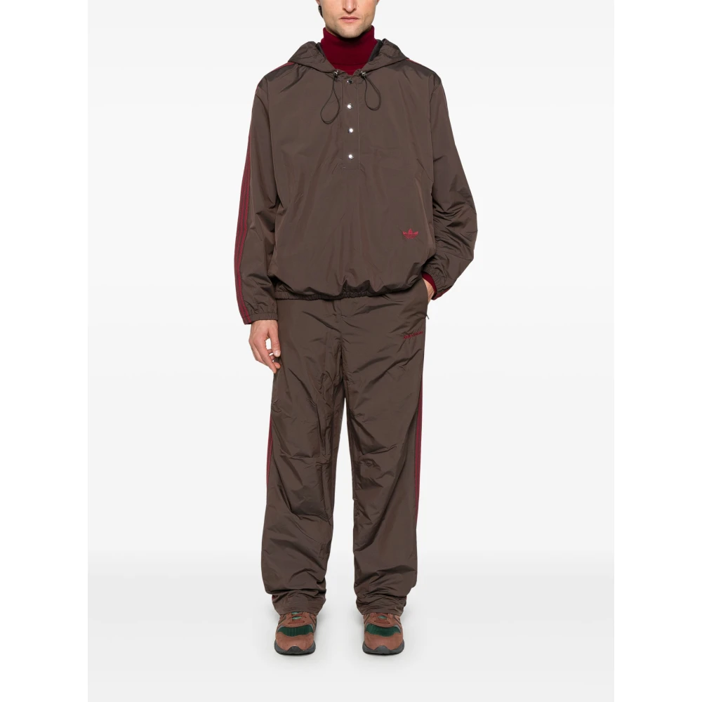 Adidas Nylon broek voor actieve levensstijl Brown Heren