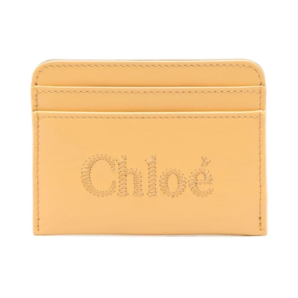 Chloé Geborduurde Logo Portemonnees Yellow Dames