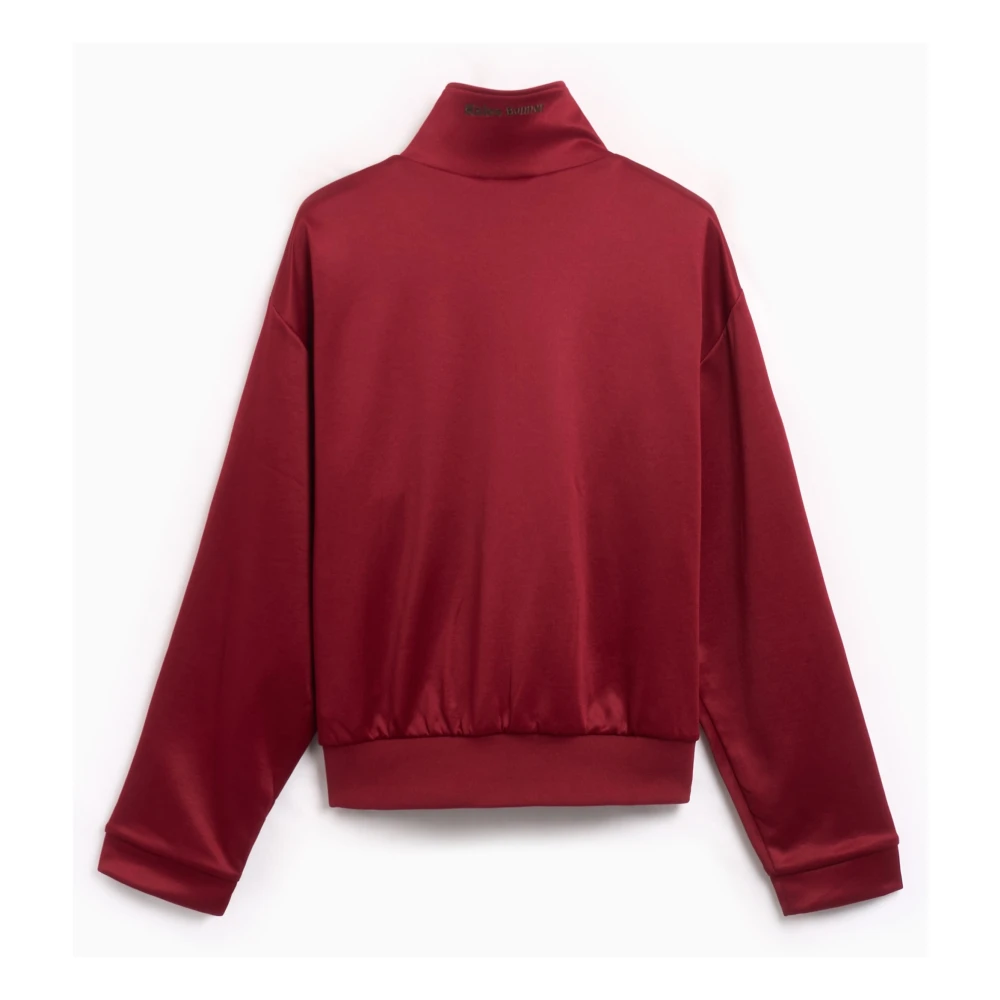 Adidas Burgundy Track Jacket met Side Print Purple Dames