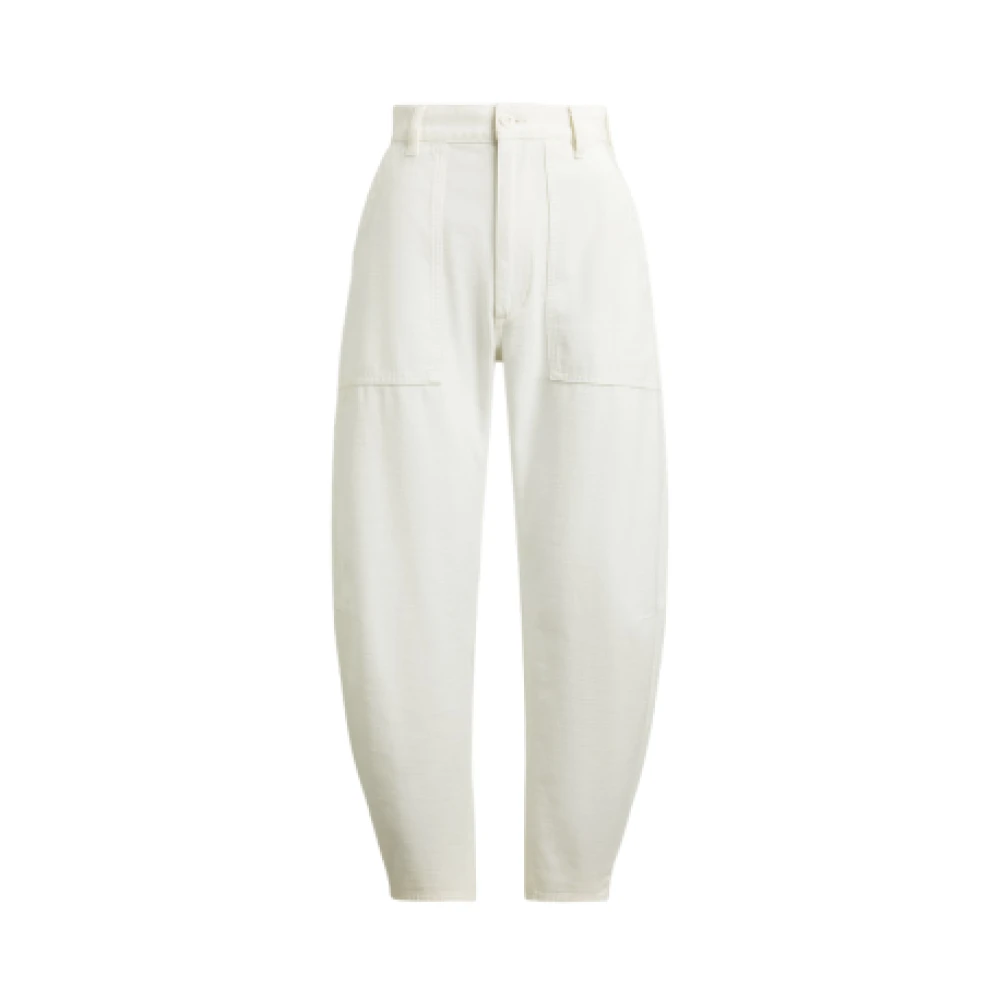 Ralph Lauren Donna Bianco Pantaloni, Xs, New,