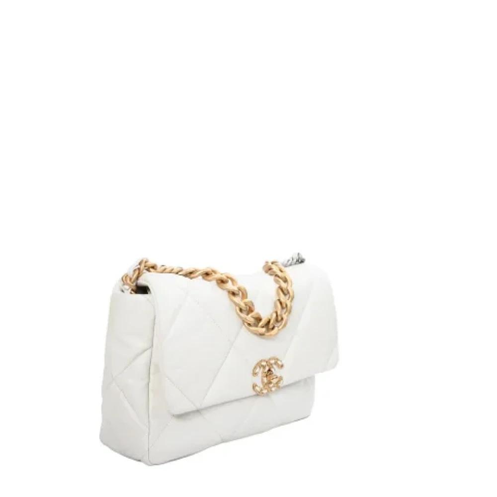 Chanel Vintage Pre-owned Leather chanel-bags White Dames