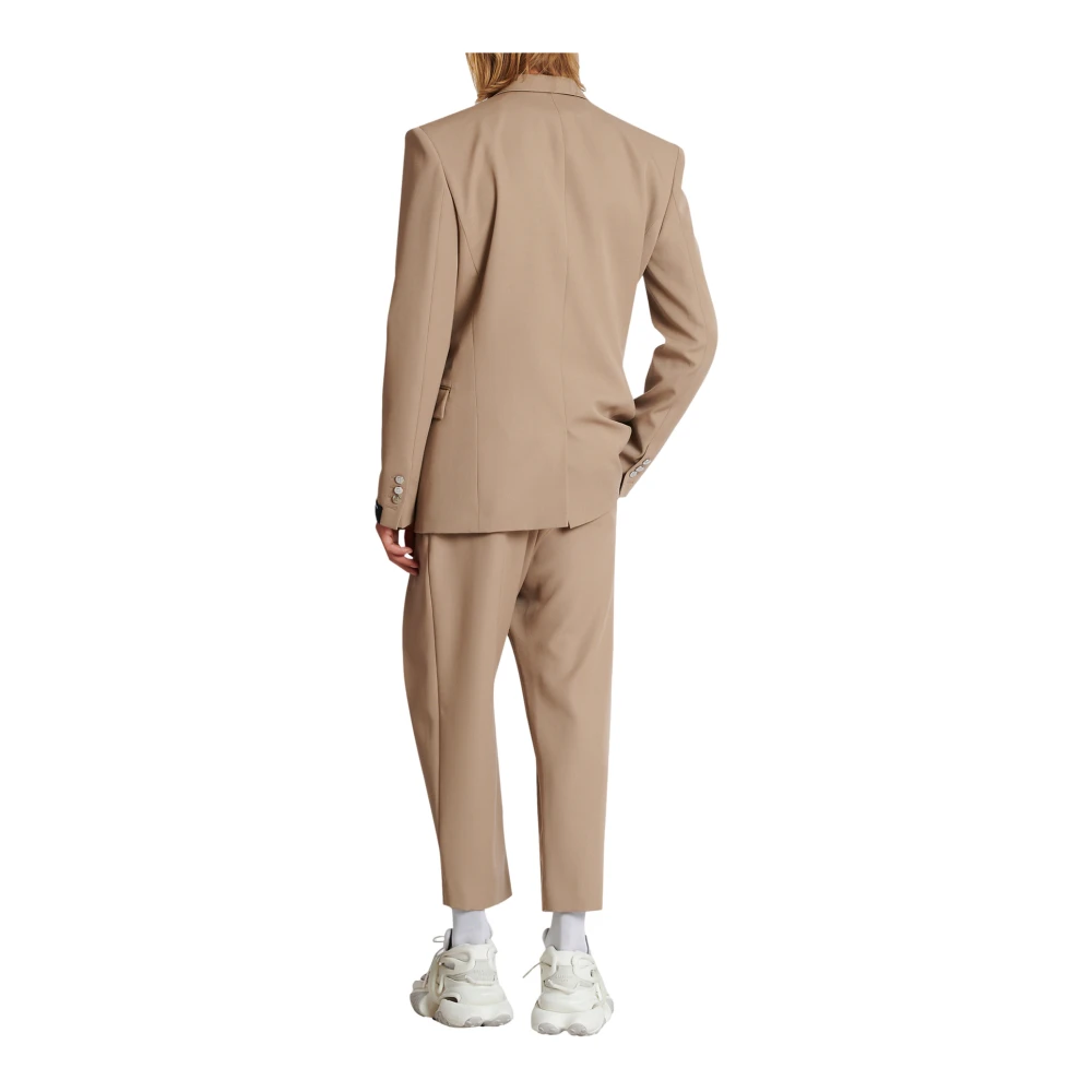 Balmain 1 Button Blazer Jacket Beige Heren