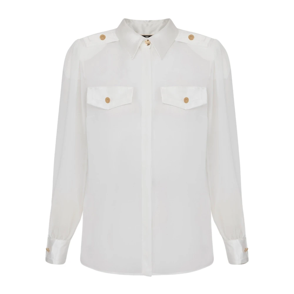 Elisabetta Franchi Stijlvolle Shirts voor Vrouwen White Dames
