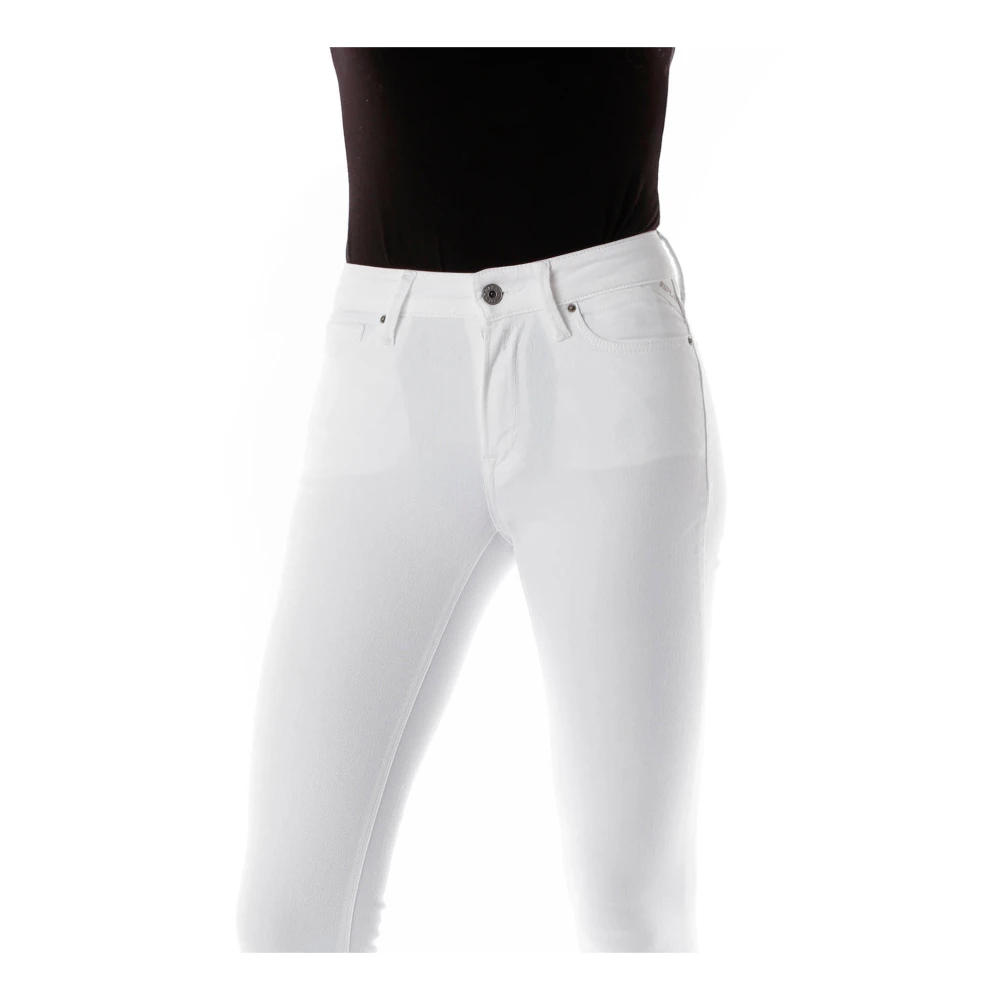 Replay Luzien Skinny Fit Highwaist Jeans White Dames