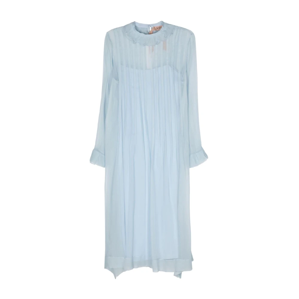 N21 Stoffen Jurk Blue Dames