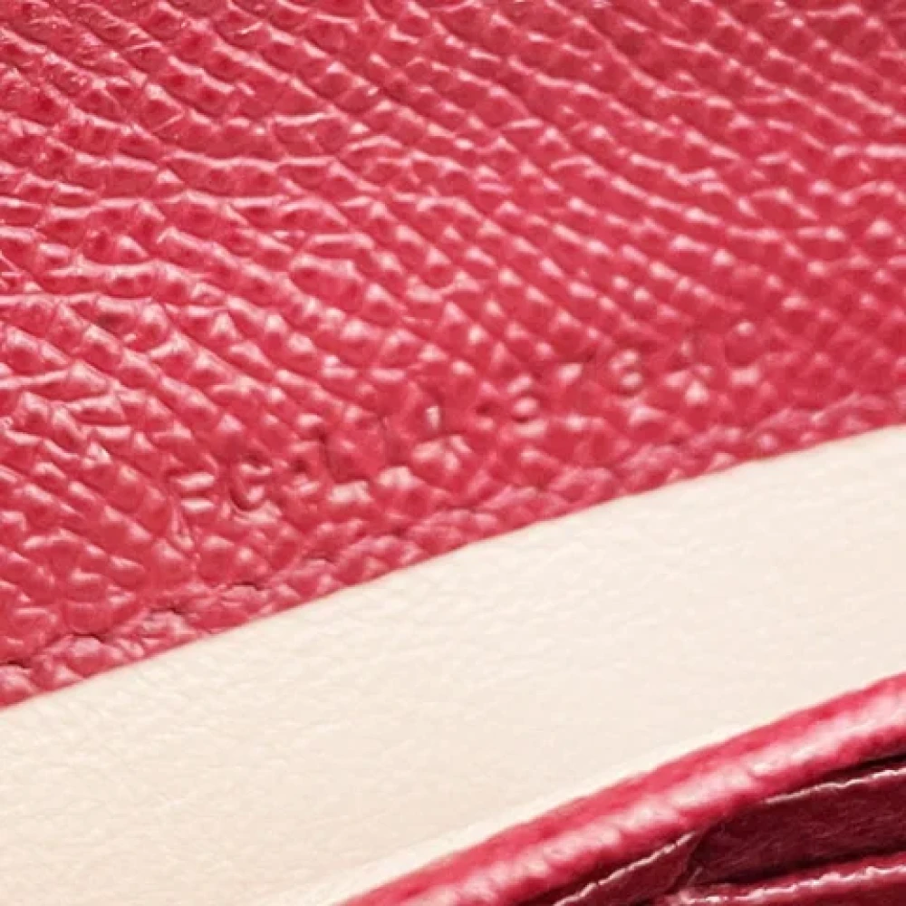 Bvlgari Vintage Pre-owned Leather wallets Red Dames
