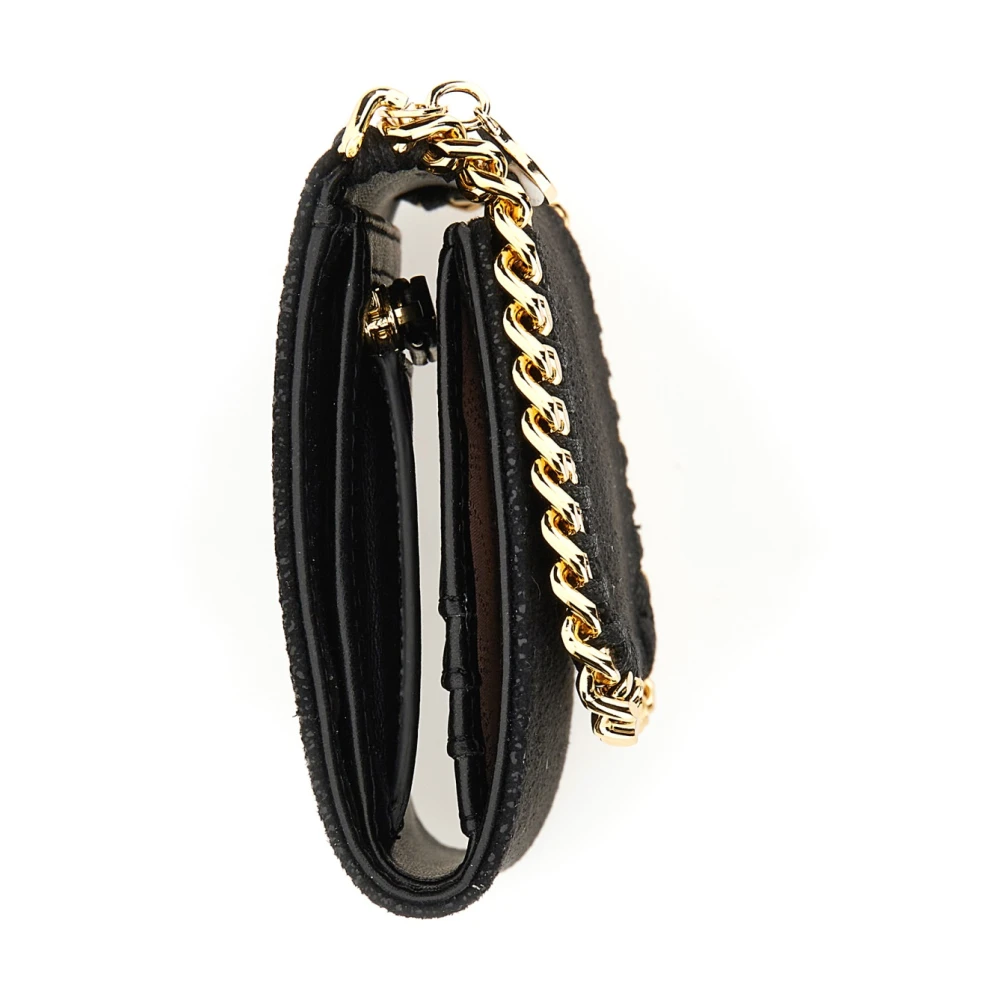 Stella Mccartney Kleine portemonnee met drukknoopsluiting Black Dames