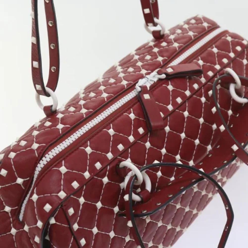 Valentino Vintage Pre-owned Leather shoulder-bags Red Dames