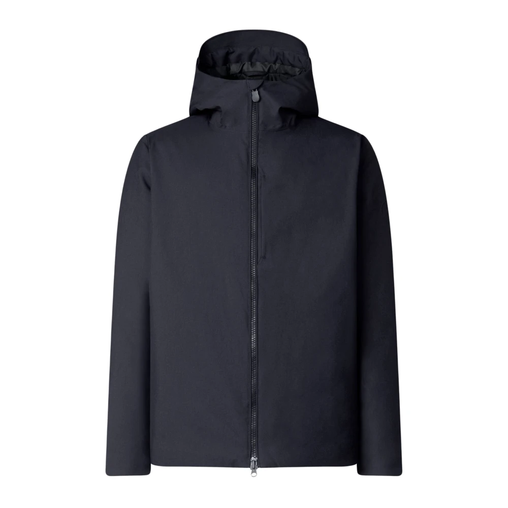 Save The Duck Men's Blue Animal-Free Hooded Puffer Jacket