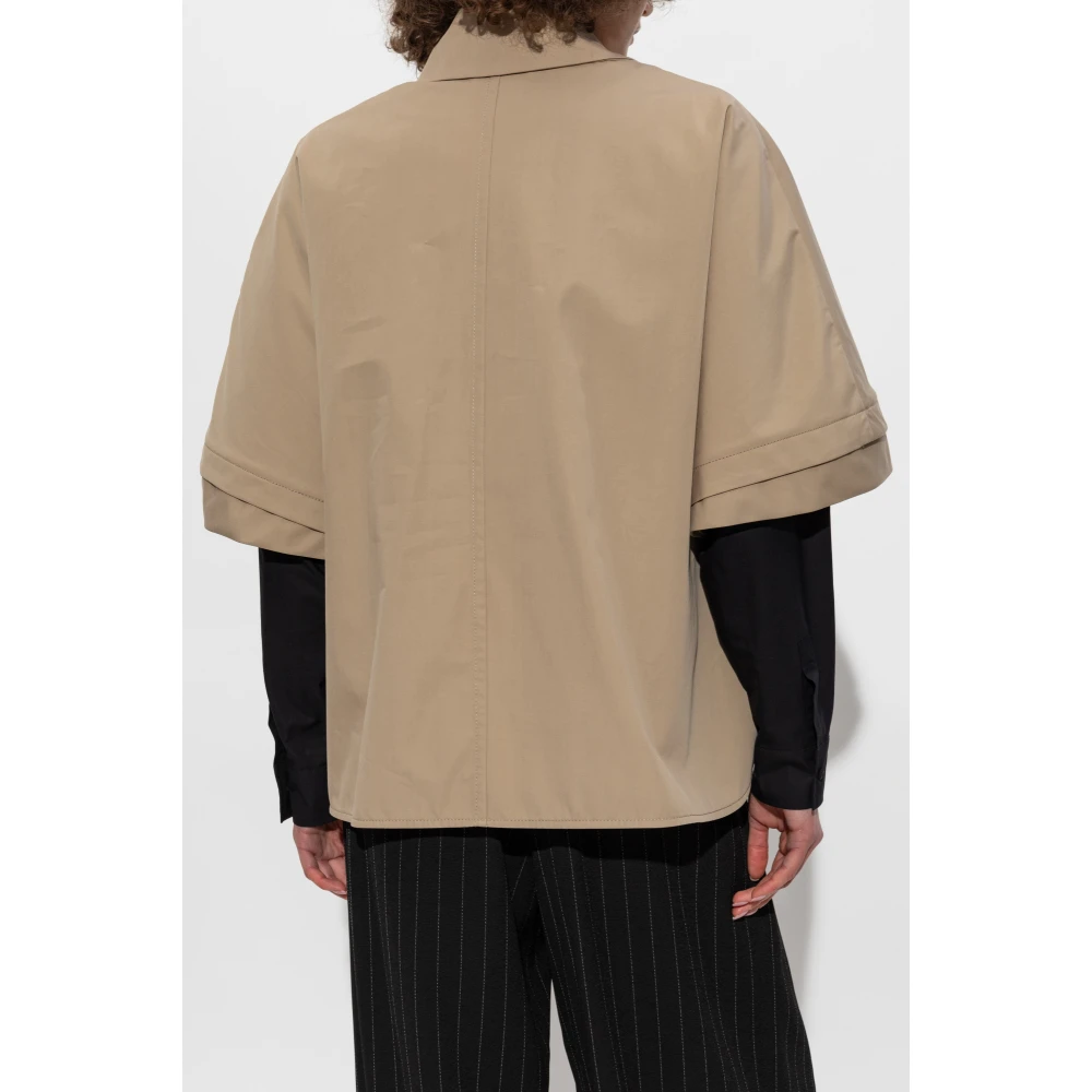 Max Mara Poncho met afneembare voering 'Parole' Beige Dames