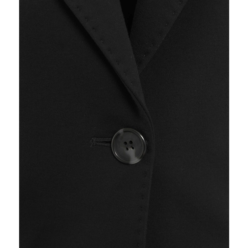 Gender Italiaanse blazer met peaked lapels Black Dames