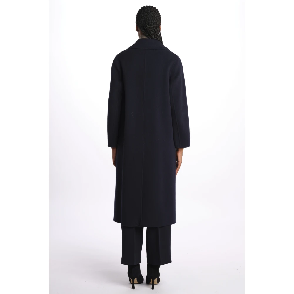 Max Mara Blauwe Manu dubbele ochtendjas jas Blue Dames