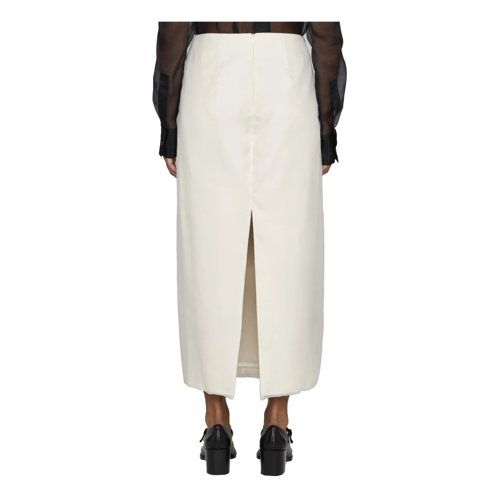 Blanca Vita Witte Pencil Midi Rok White Dames