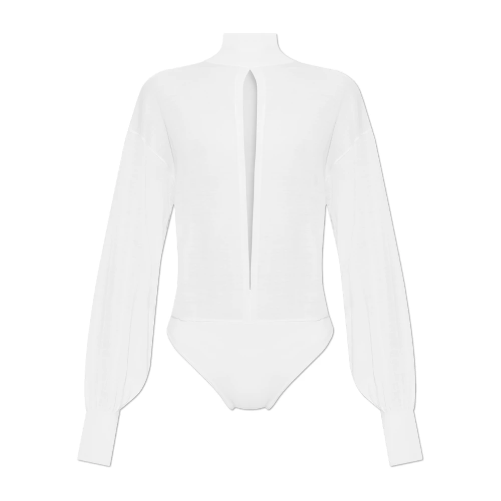 Alaïa Wollen bodysuit Beige Dames
