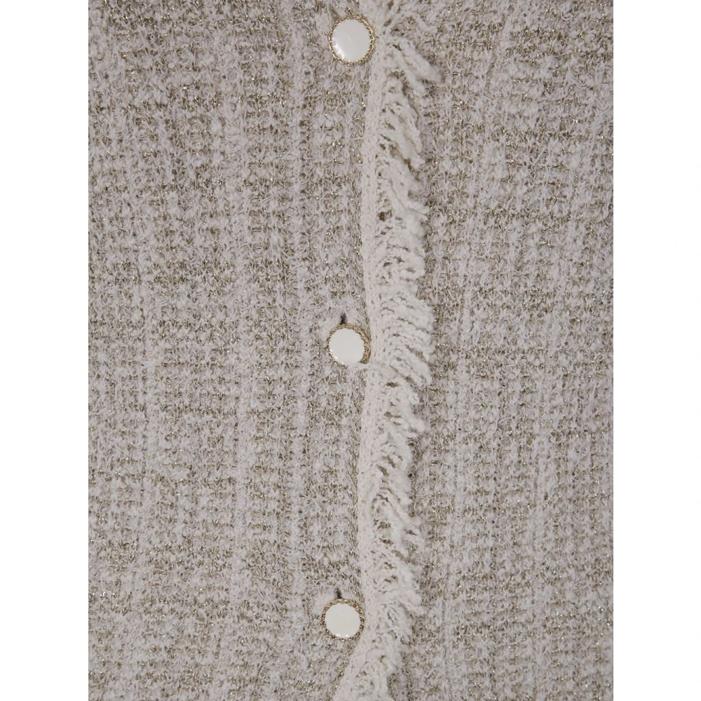 Twinset Grijze Vest met Knopen V-Hals Gray Dames