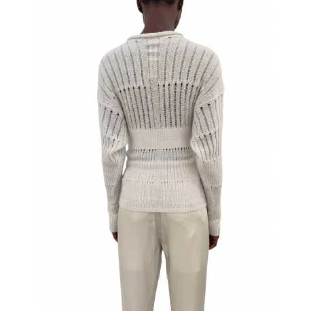 Rick Owens Open Gebreide Wol White Dames